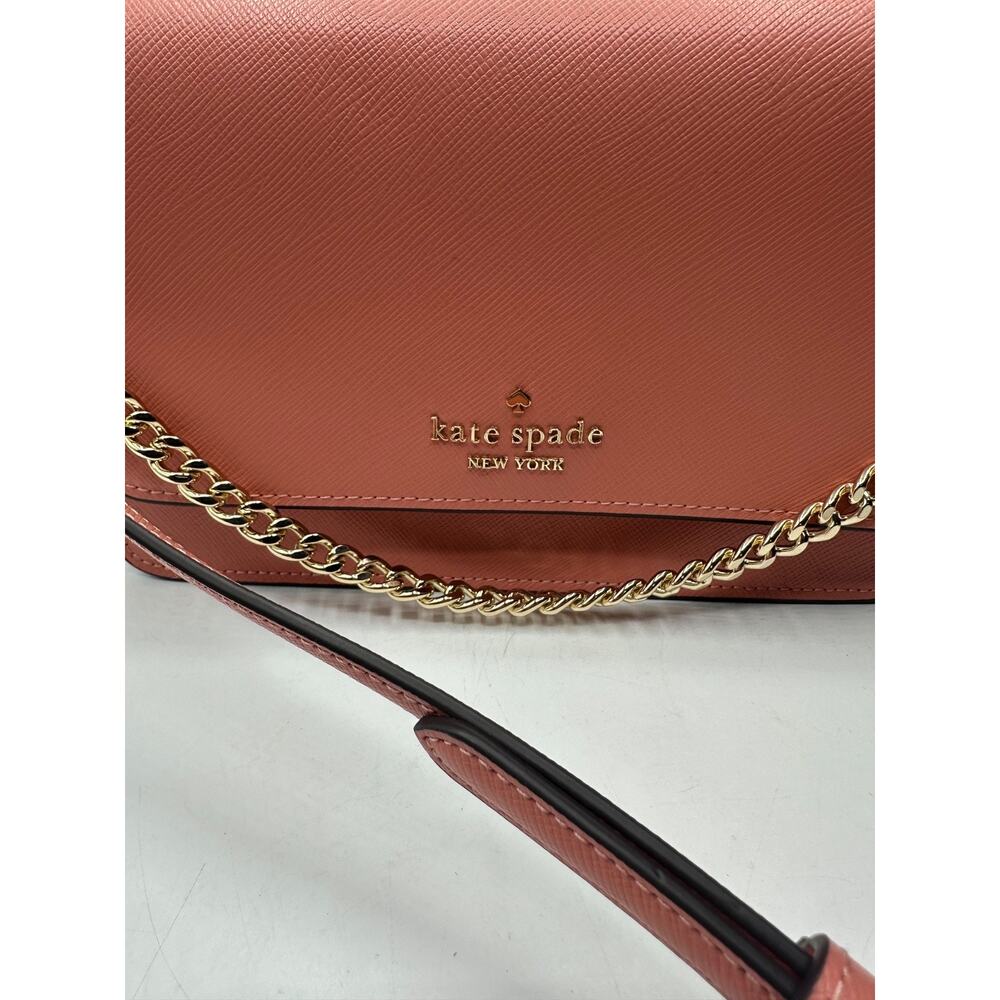 Kate Spade Madison Small Flap Crossbody Pink Chain Shoulder Strap Leather - Picture 2 of 7